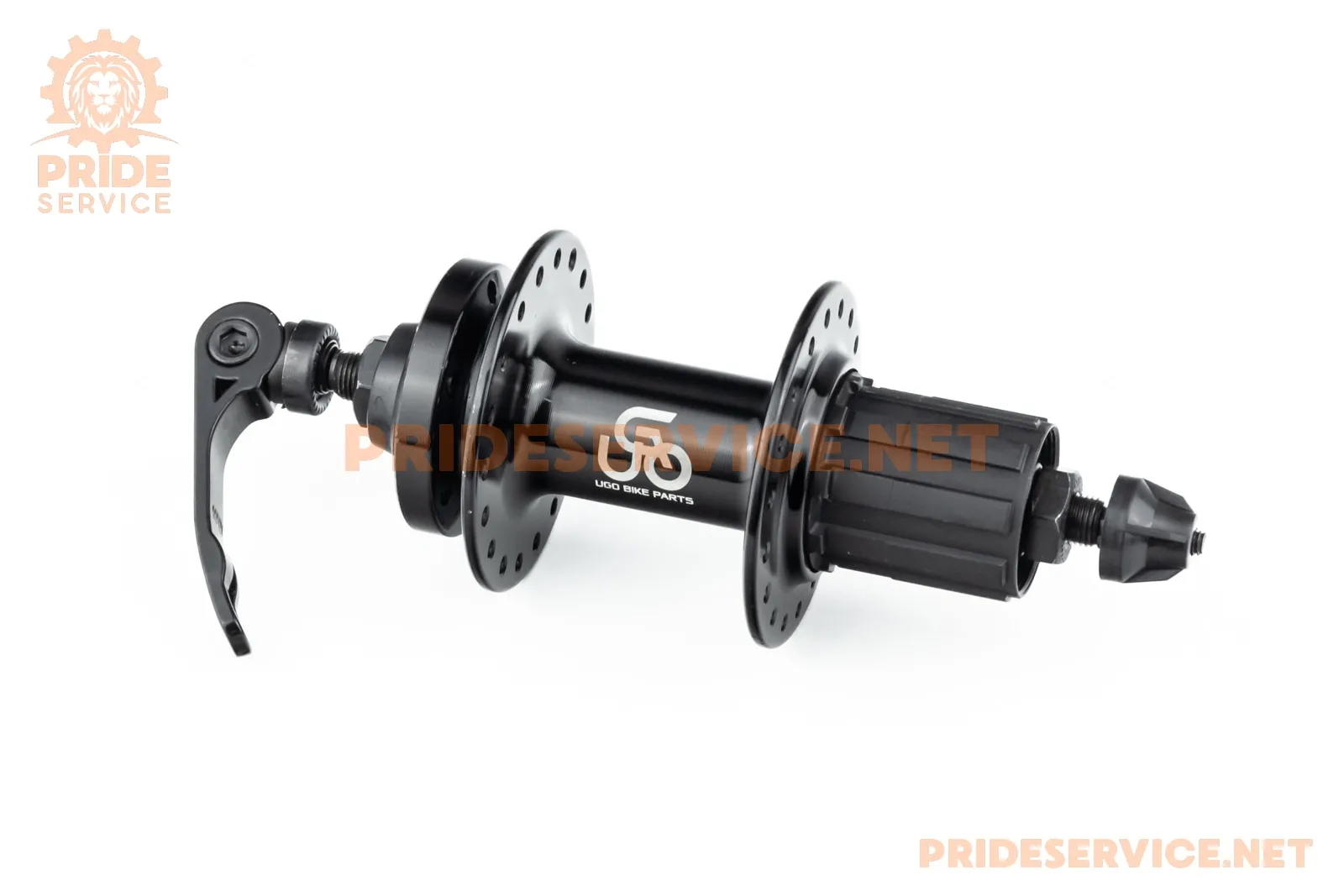 Втулка задня MTB алюмінієва 14Gx36H під касету 8-11зв, Disk-brake, 2 пром-підшипники 6200 2RS, кріпл. ексцентрик, чорна U-B27RQR (P_411649)