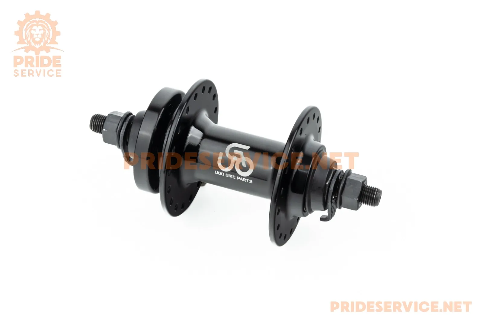 Втулка передня MTB алюмінієва 14Gx36H, Disk-brake, 2 пром-підшипники 6200 2RS, кріпл. гайка, чорна U-B07F (P_411885)