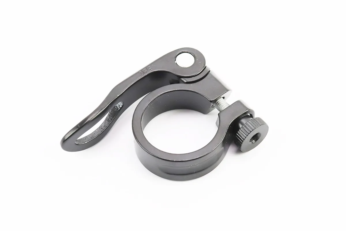 Затискач (хомут) труби сидіння MTB 31,8мм, кріпл. ексцентрик, алюмінієвий, чорний (P_411985)