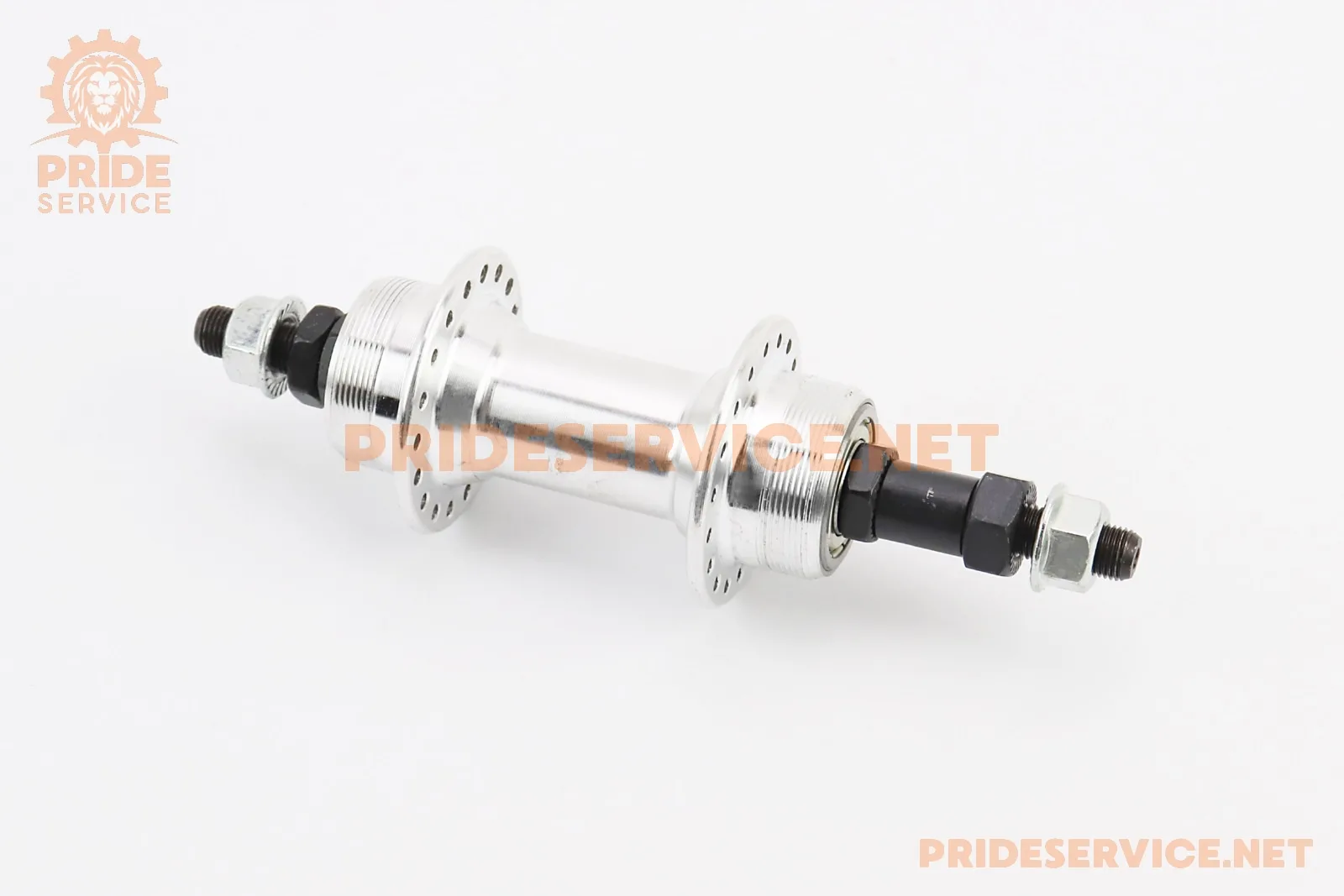 Втулка задня MTB алюмінієва 14Gx36H під вільнобіг, Disk-brake (різьба), 2 пром-підшипники 6200 2ZZ, кріпл. гайка (P_412057)