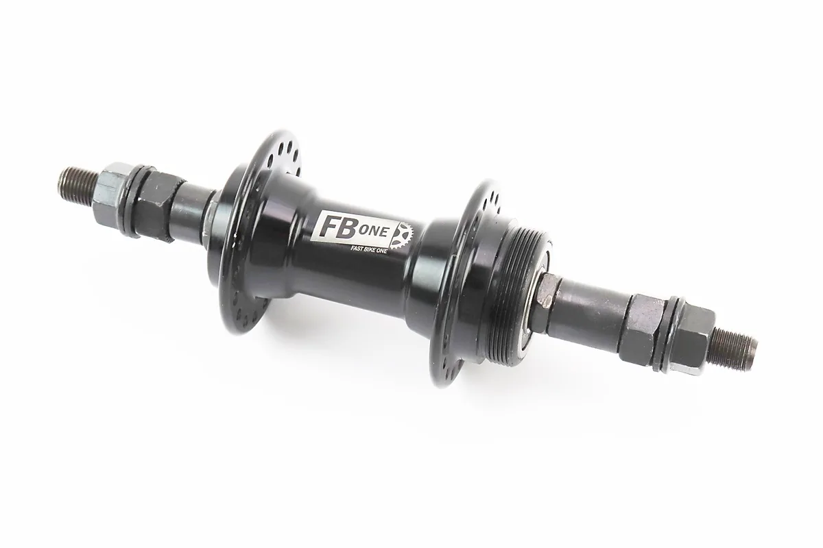 Втулка задня MTB алюмінієва 14Gx36H під вільнобіг, V-brake, 2 пром-підшипники 6200 2RS, кріпл. гайка, чорна RH-201 (P_412085)