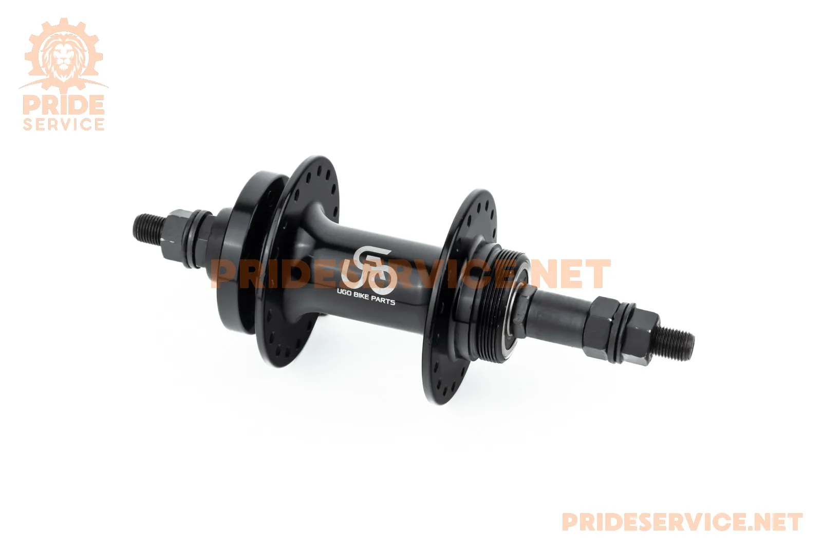 Втулка задня MTB алюмінієва 14Gx36H під вільнобіг, Disk-brake, 2 пром-підшипники 6200 2RS, кріпл. гайка, чорна U-B07RH (P_412330)