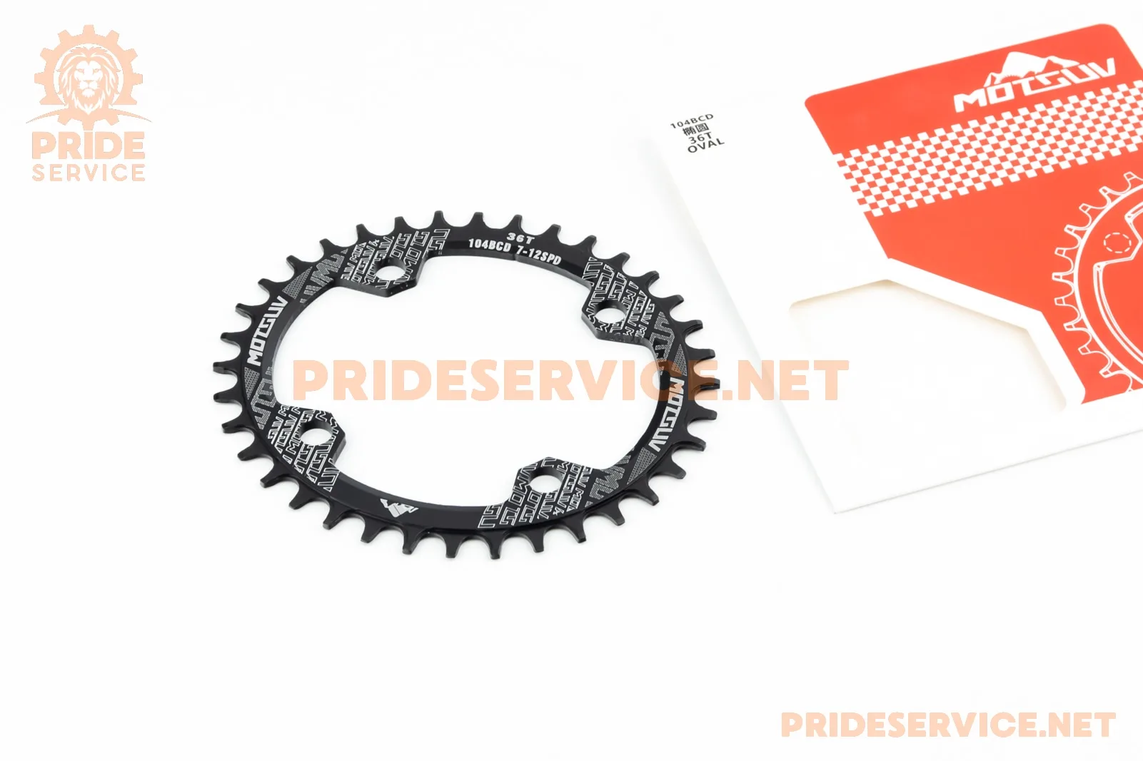 Зірка передня MTB (Oval) Narrow Wide 36Т (BCD:104мм), алюмінієва, чорна (P_412371)
