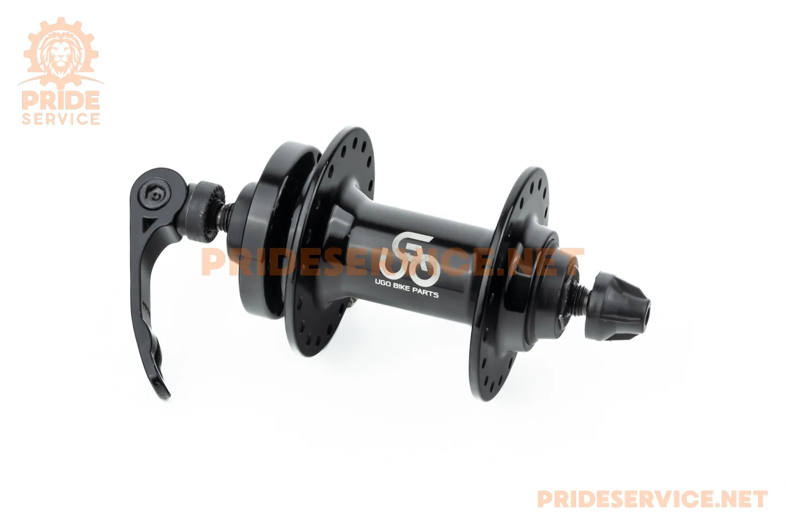 Втулка передня MTB алюмінієва 14Gx36H, Disk-brake, 2 пром-підшипники 6200 2RS, кріпл. ексцентрик, чорна U-B07FQR (P_412389)
