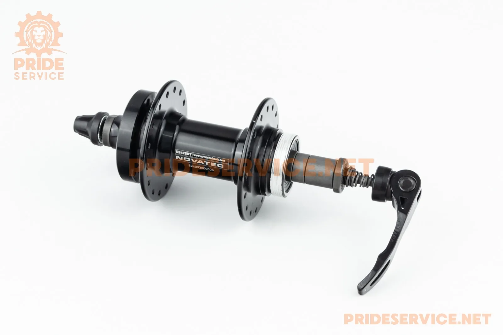 Втулка задня MTB алюмінієва 14Gx32H під вільнобіг, Disk-brake, 2 пром-підшипники 6000 2RS, кріпл. ексцентрик, чорна D242SBT (P_412436)