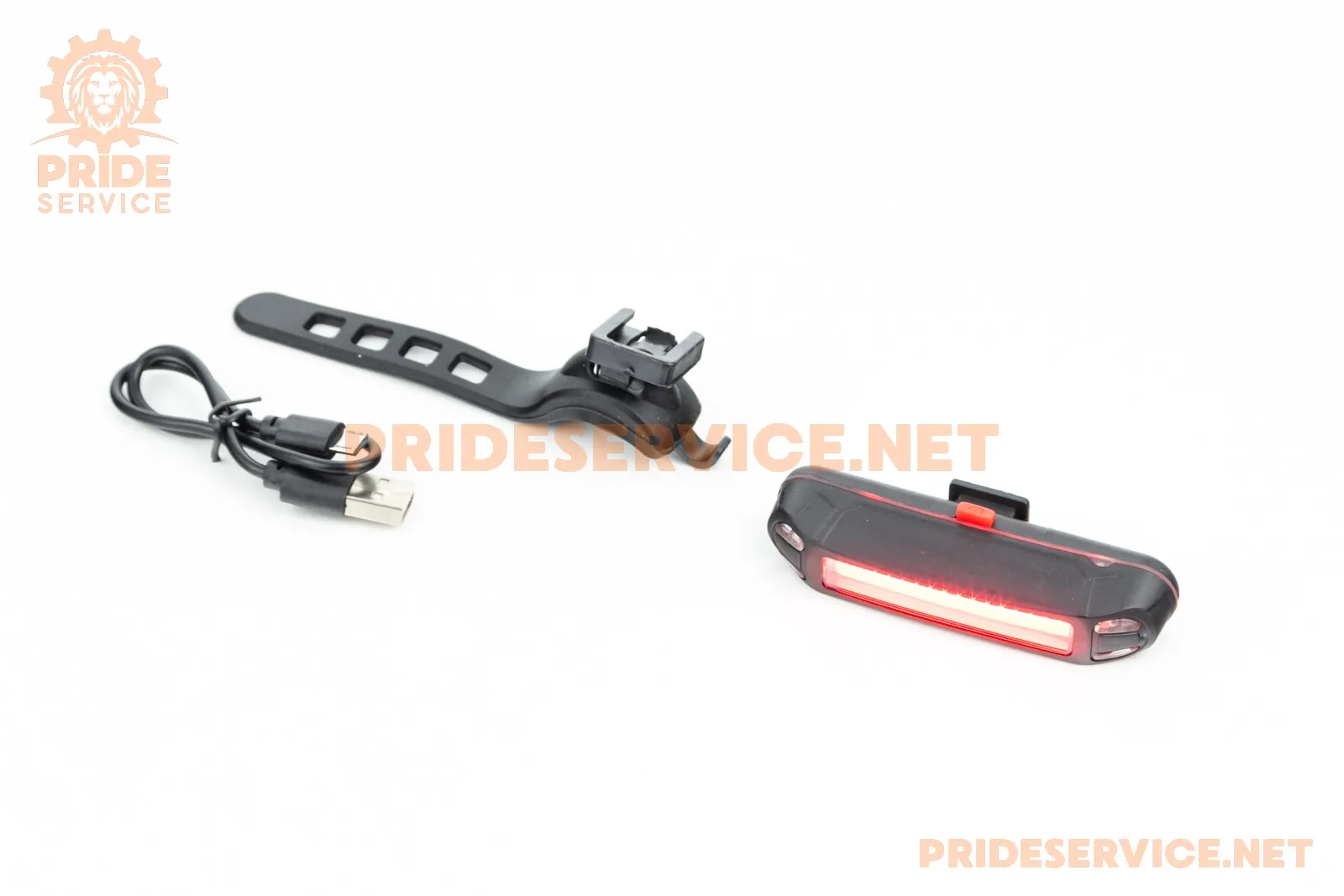 Ліхтар задній 100 lumen, Li-ion 3.7V 500mAh зарядка від USB, вологозахисний, чорний (P_414086)