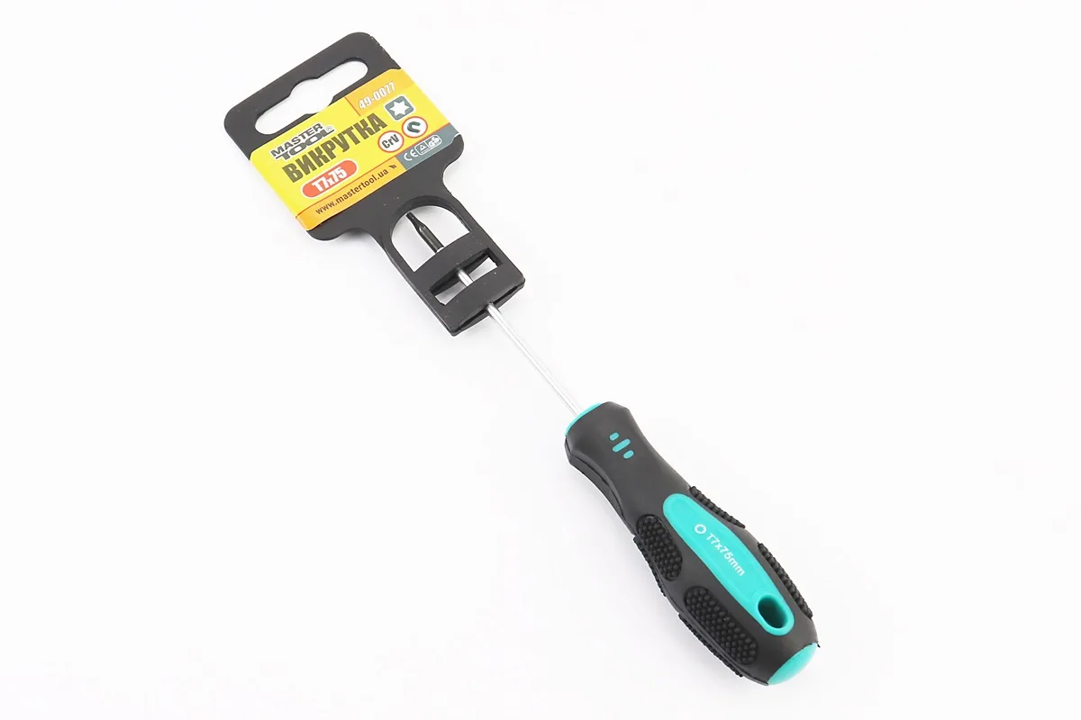Викрутка магнітна TORX T 7x75мм ручка з TPR покриттям 49-0077 (S_702013)