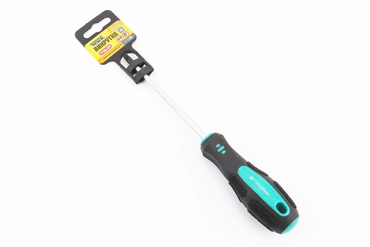 Викрутка магнітна TORX TT30x125мм ручка з TPR покриттям 49-0301 (S_702021)