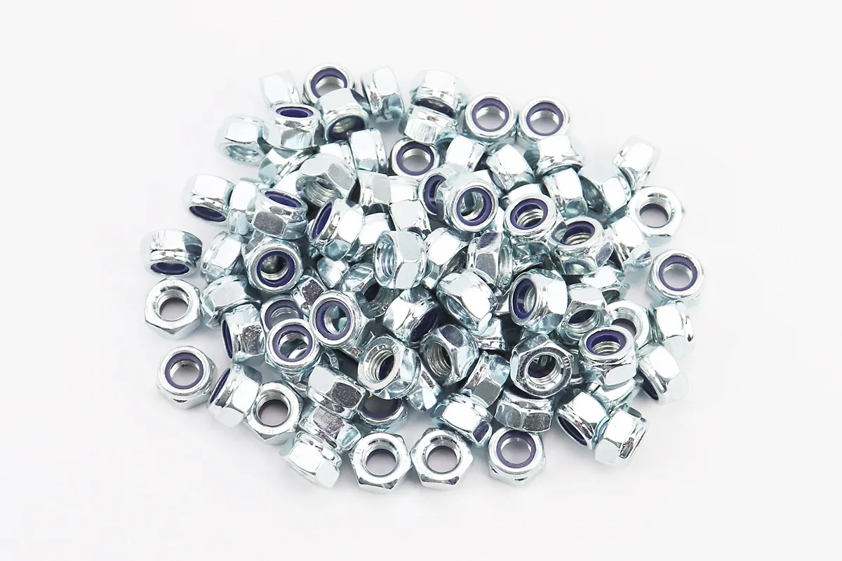 Гайка М8x1,25 самостоп 6 цб DIN985, к-кт 100шт (P_704030)