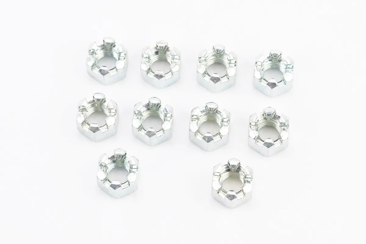 Гайка М8x1,25 корончаста 8 цб DIN935, к-кт 10шт (P_704059)