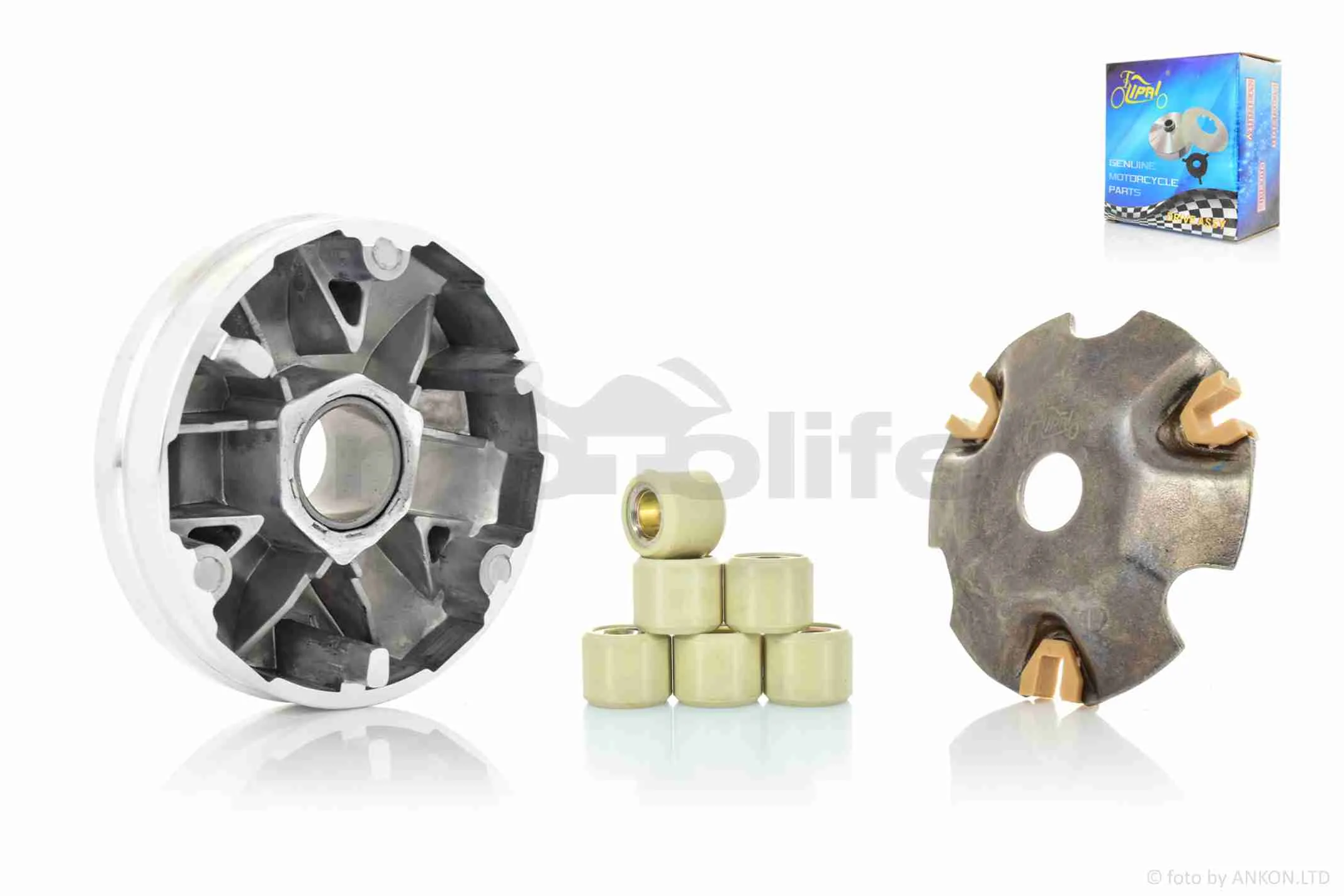 Варіатор передній  DIO AF27/34, GY6 50  ролики 8.5g  
