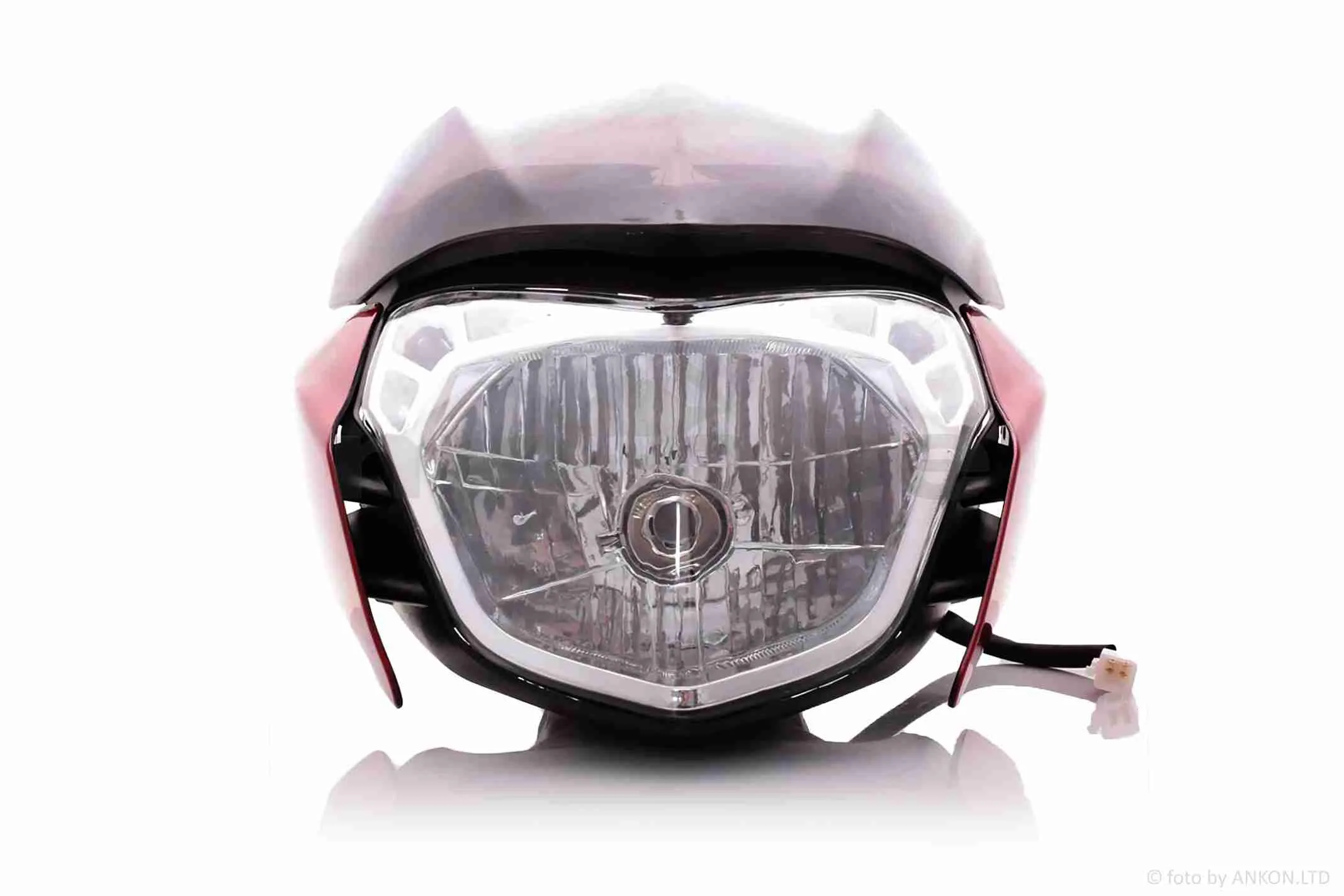 Обтічник з фарою  BAJAJ PULSAR 135  червоний (A_AT-016034)