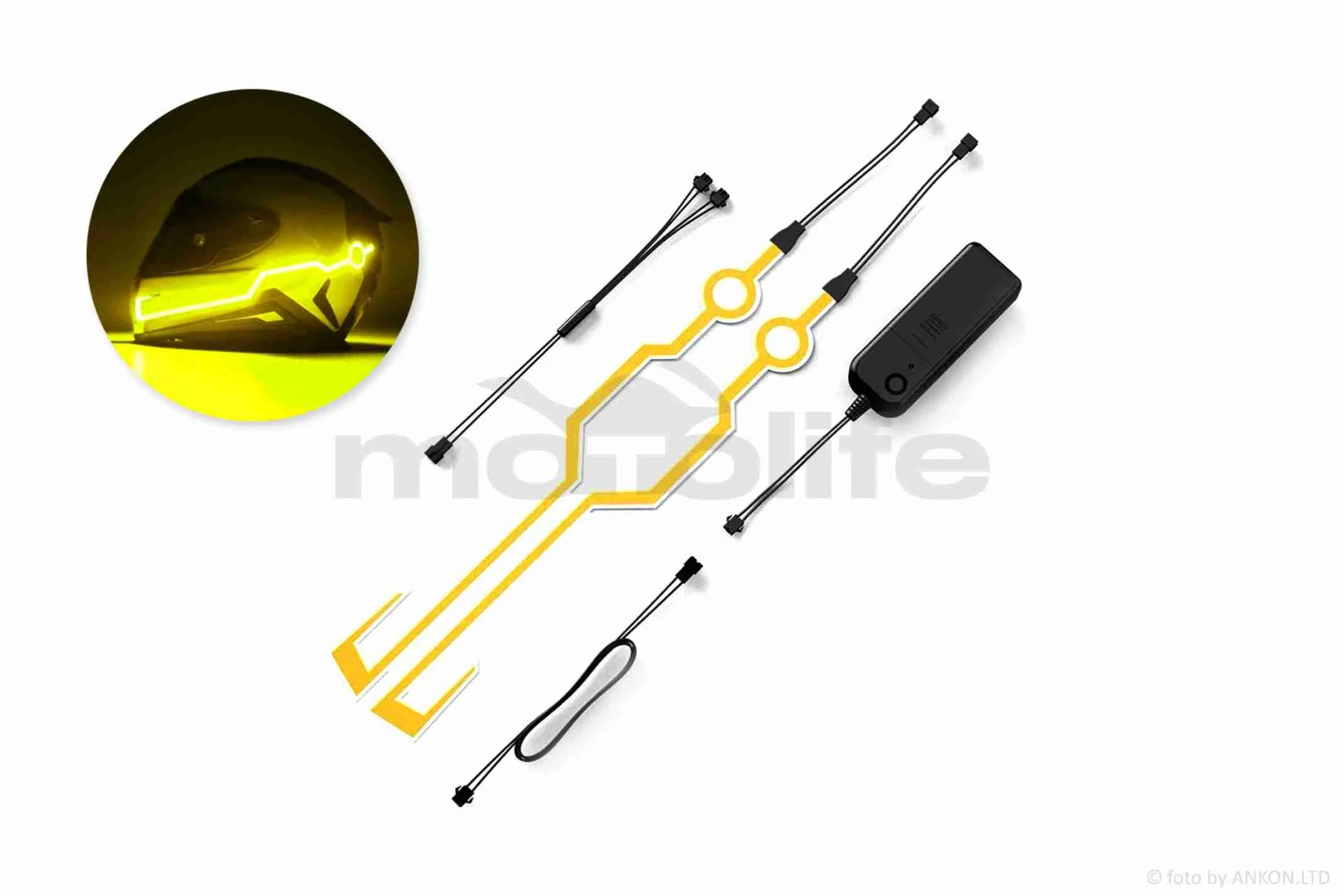 Підсвічування шолома LED жовте (A_AT-027669)