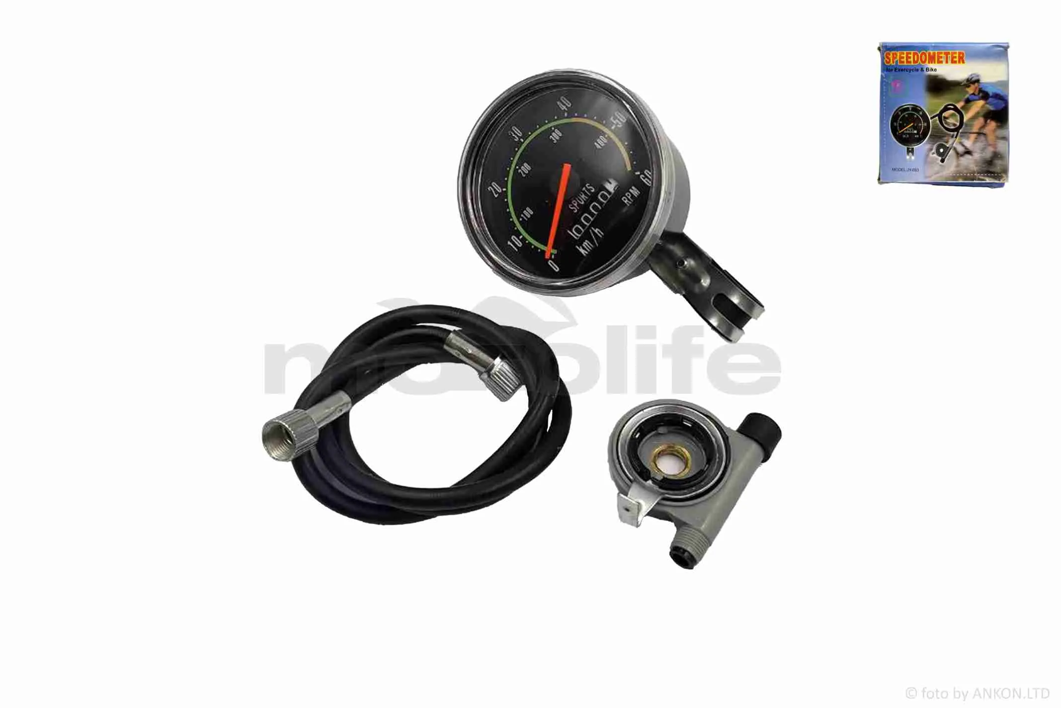 Спідометр вело механічний, круглий (D-80mm) JY-093 (A_AT-031150)