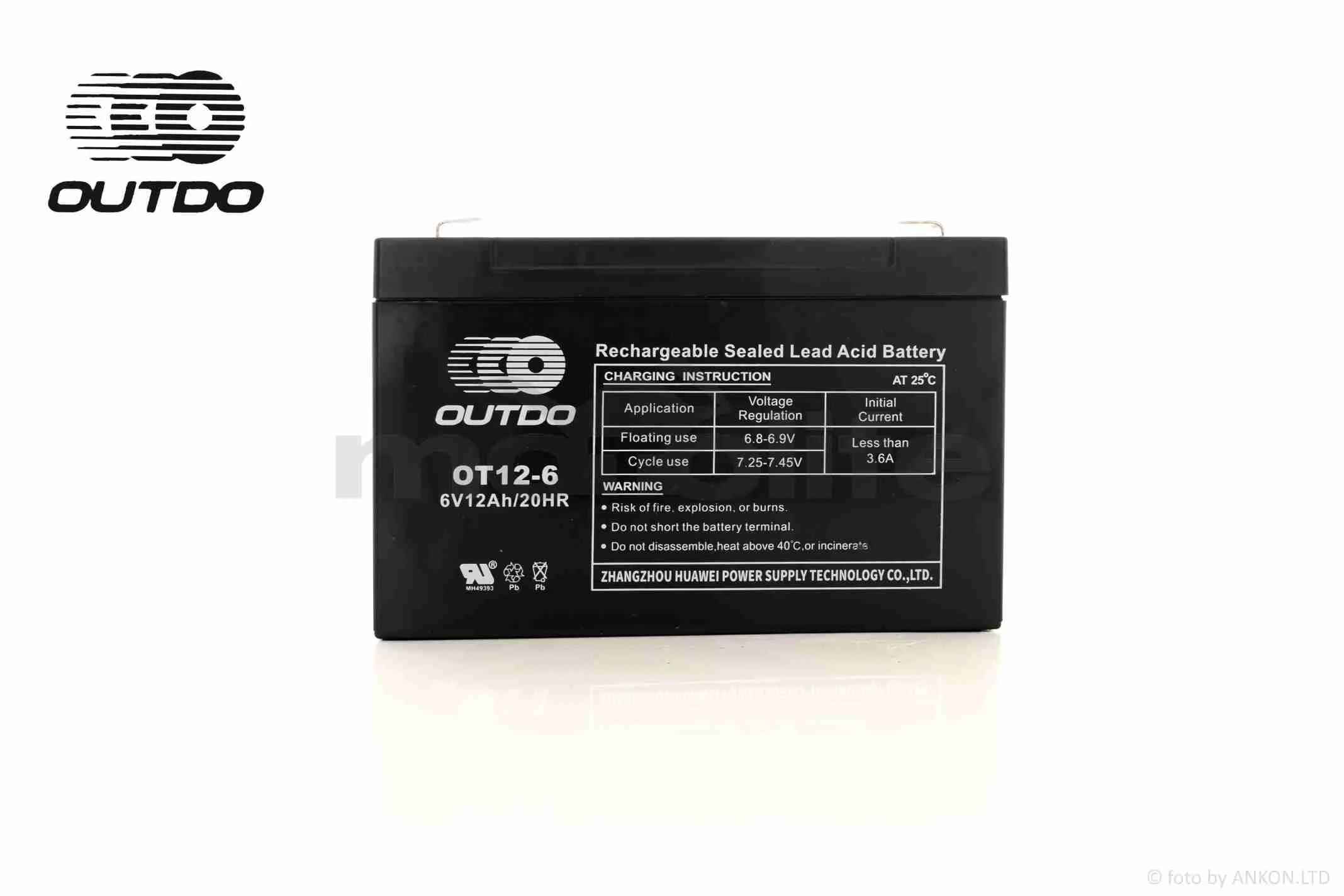 Акумулятор  SLA  6V  12A 1 51-50-94mm  OT12-6  