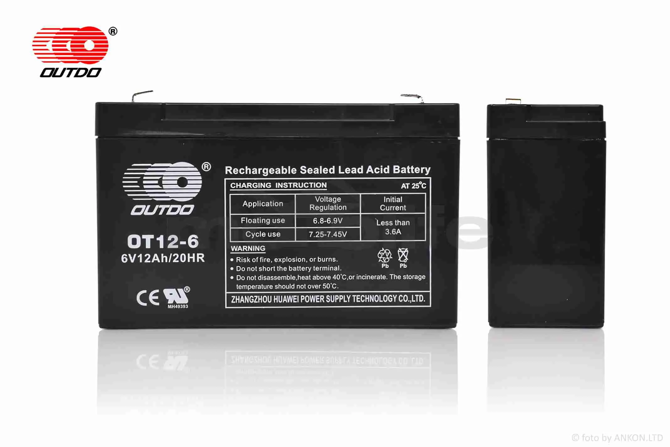 Акумулятор  SLA  6V  12A 1 51-50-94mm  OT12-6  
