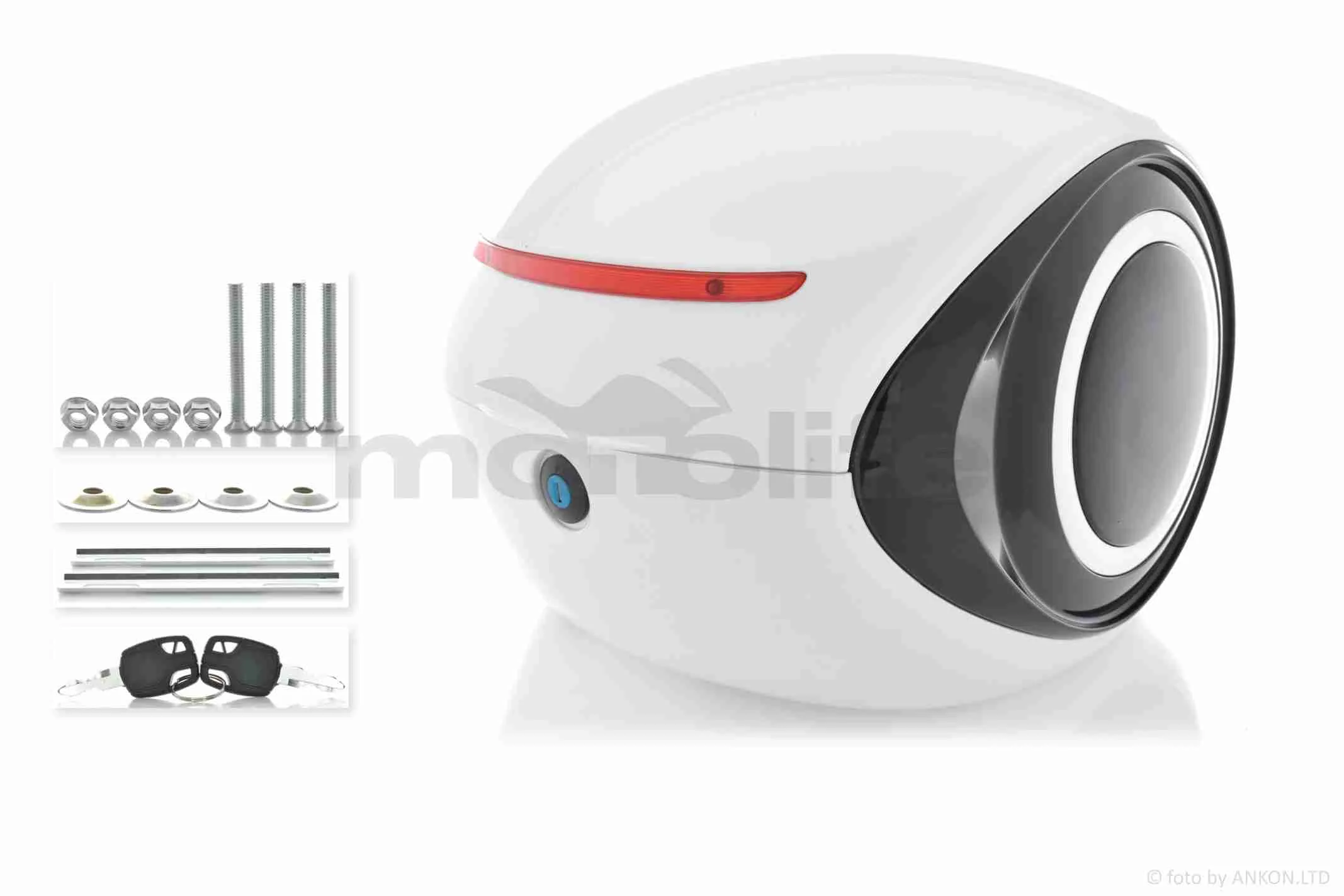 Кофр  32L  350*350*260mm  #1737  (білий глянсовий, крапля) (A_AT-037207)
