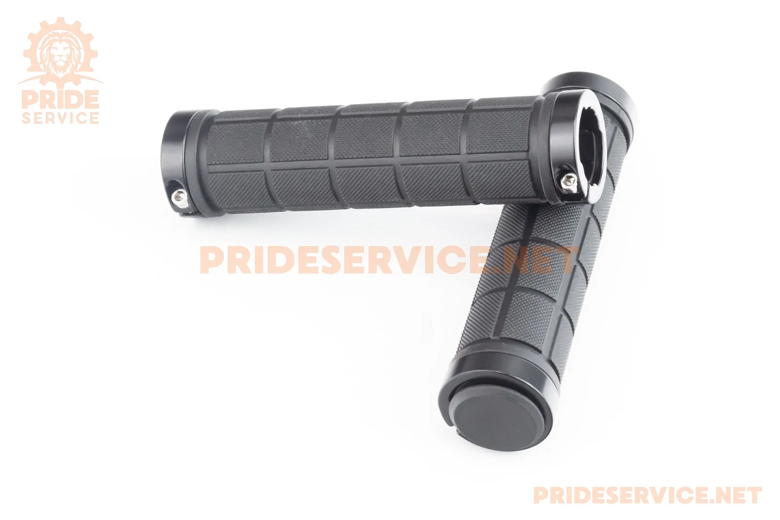 Ручки керма 130мм з затискачем Lock-On з двох сторін, чорні U-155A (TPE) (P_406290)