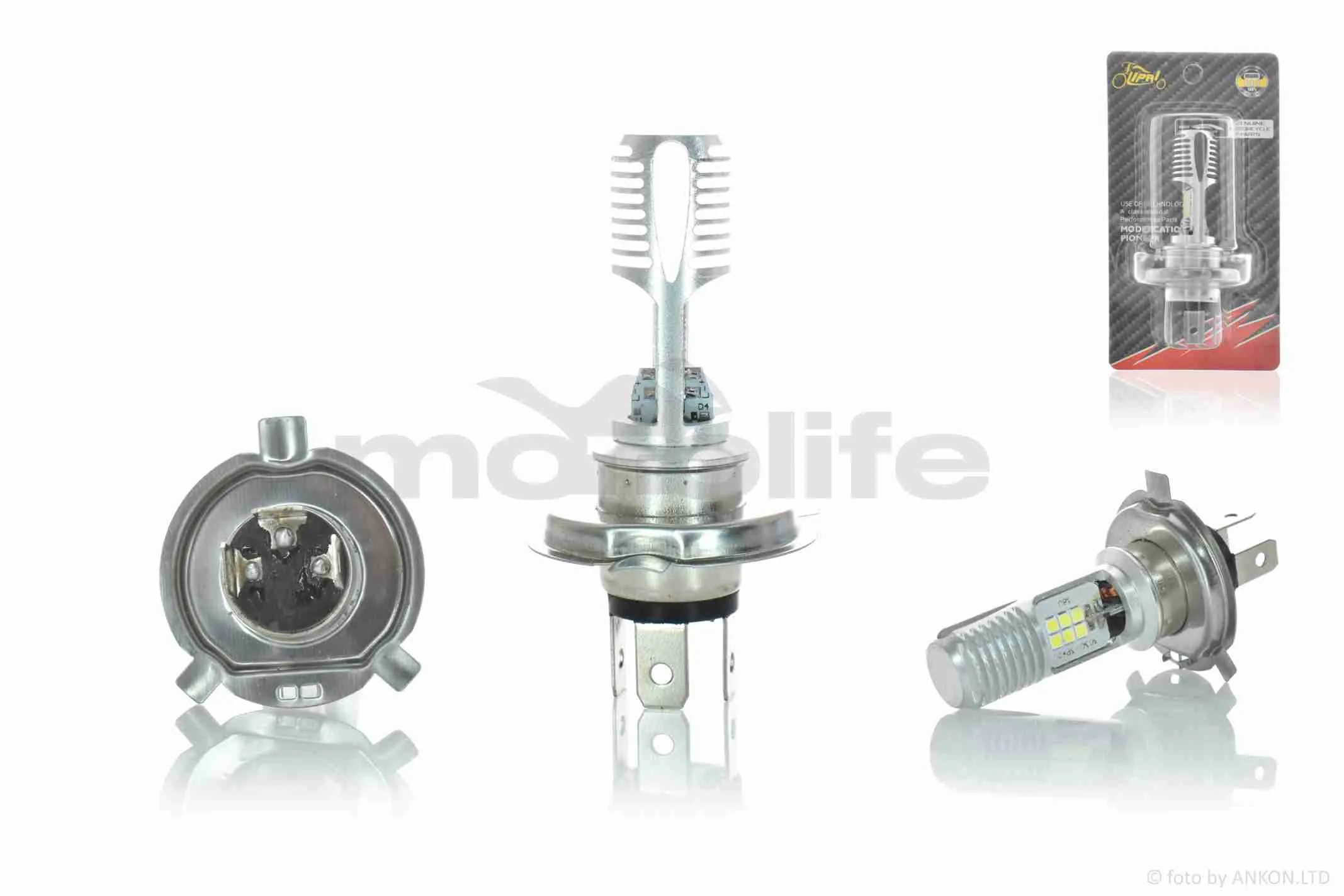 Лампа фари діодна  H4  12V 35/35W  3 кристали (A_AT-036068)