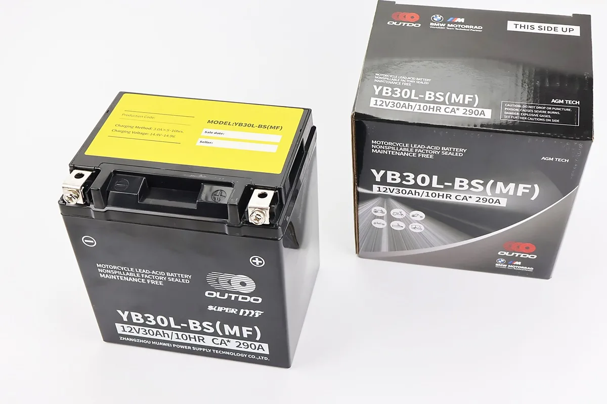 Акумулятор 12V30Аh YB30L-ВS(MF) кислотний (L168*W132*H192mm) (S_211244)