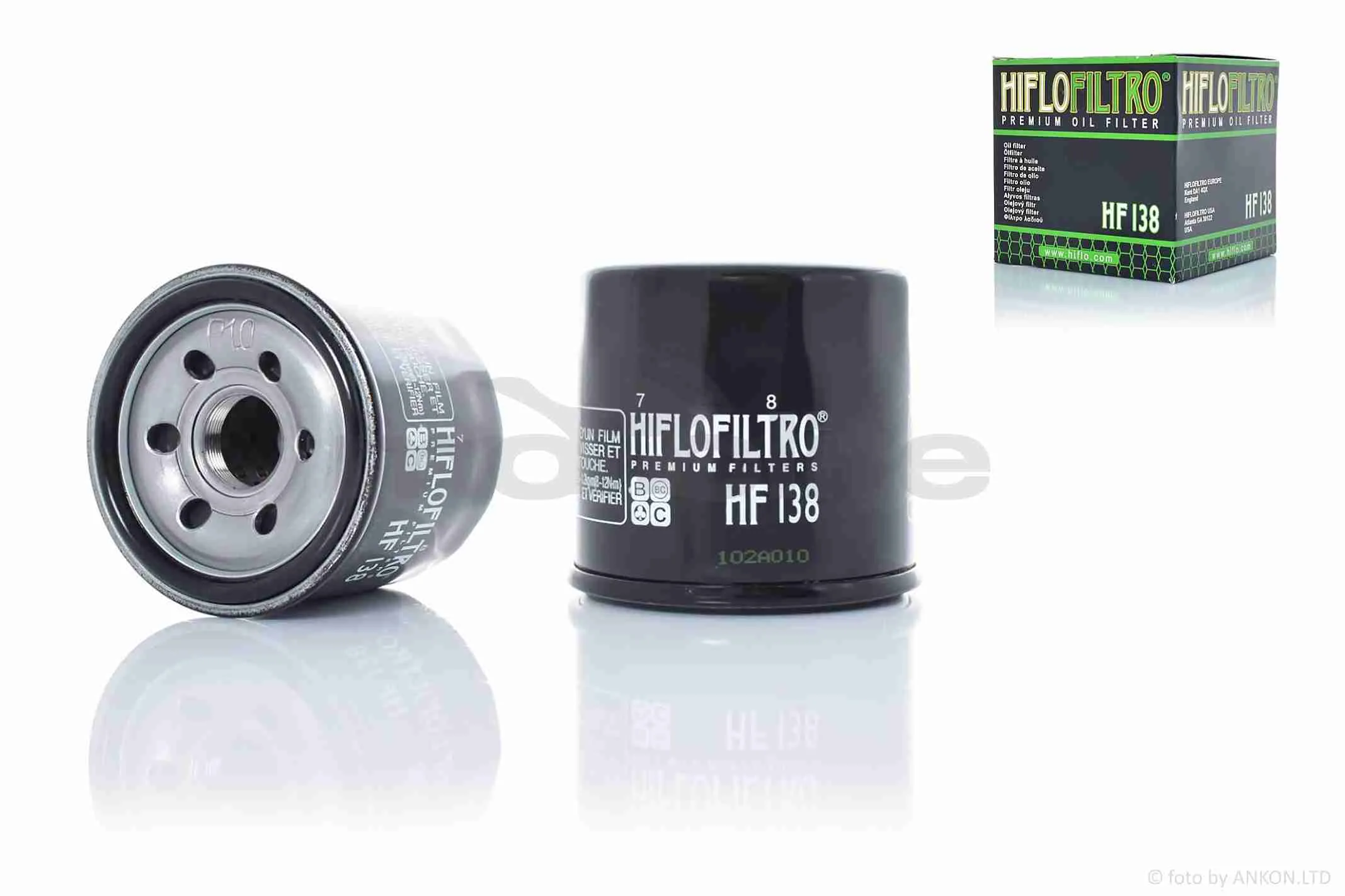 Фільтр масляний мото  HF138  чорний  D68/H65  
