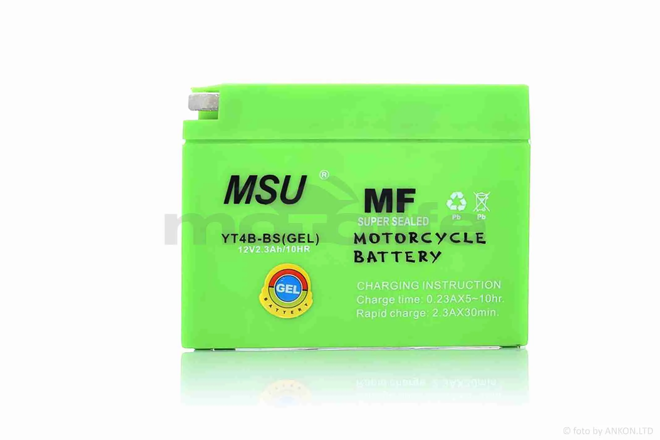 Акумулятор  GEL  12V  2.3A  Suzuki/Yamaha  115-40-90mm  YT4B-BS  