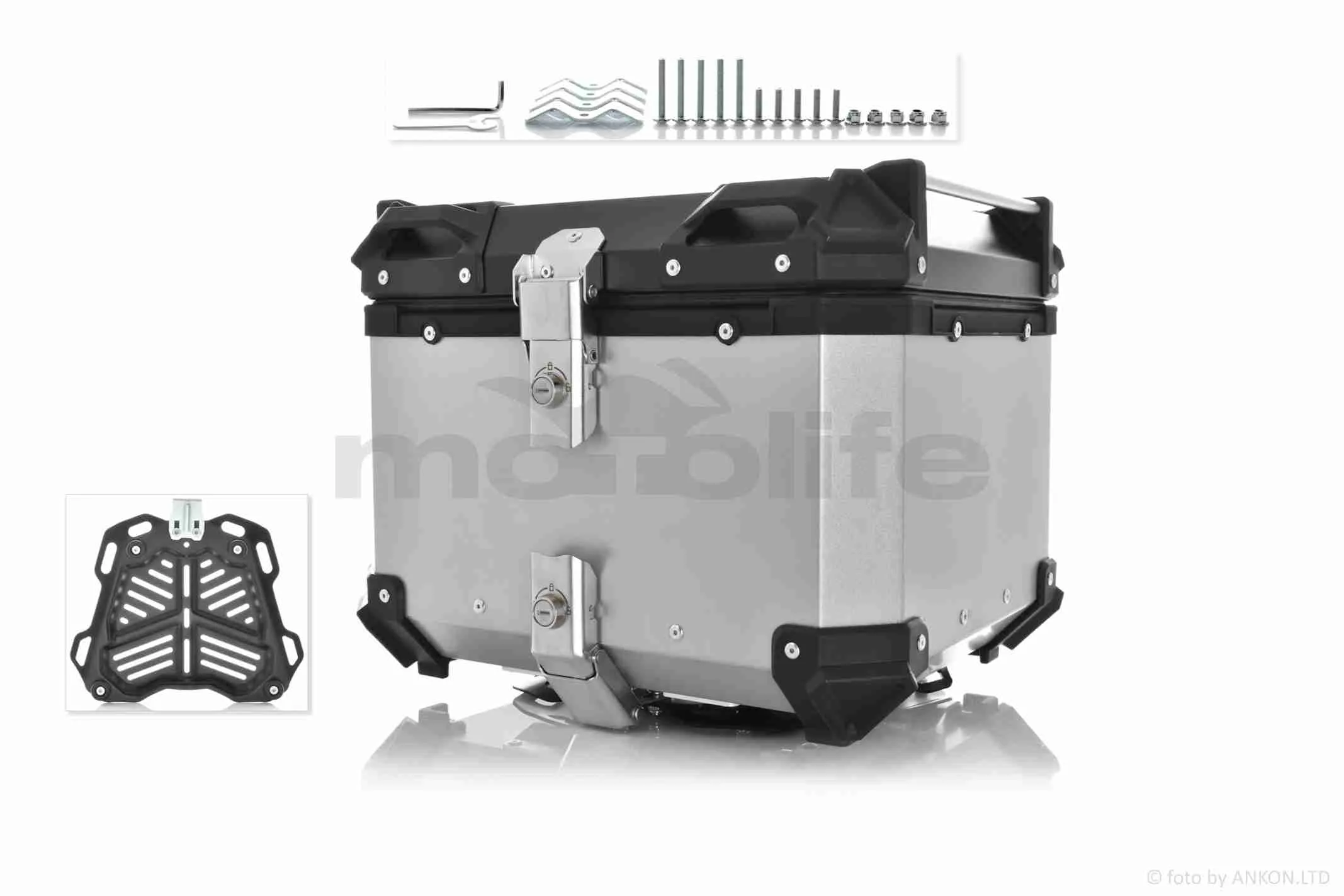 Кофр  410*330*310mm, 42L  алюмінієвий, сріблястий (A_AT-032299)