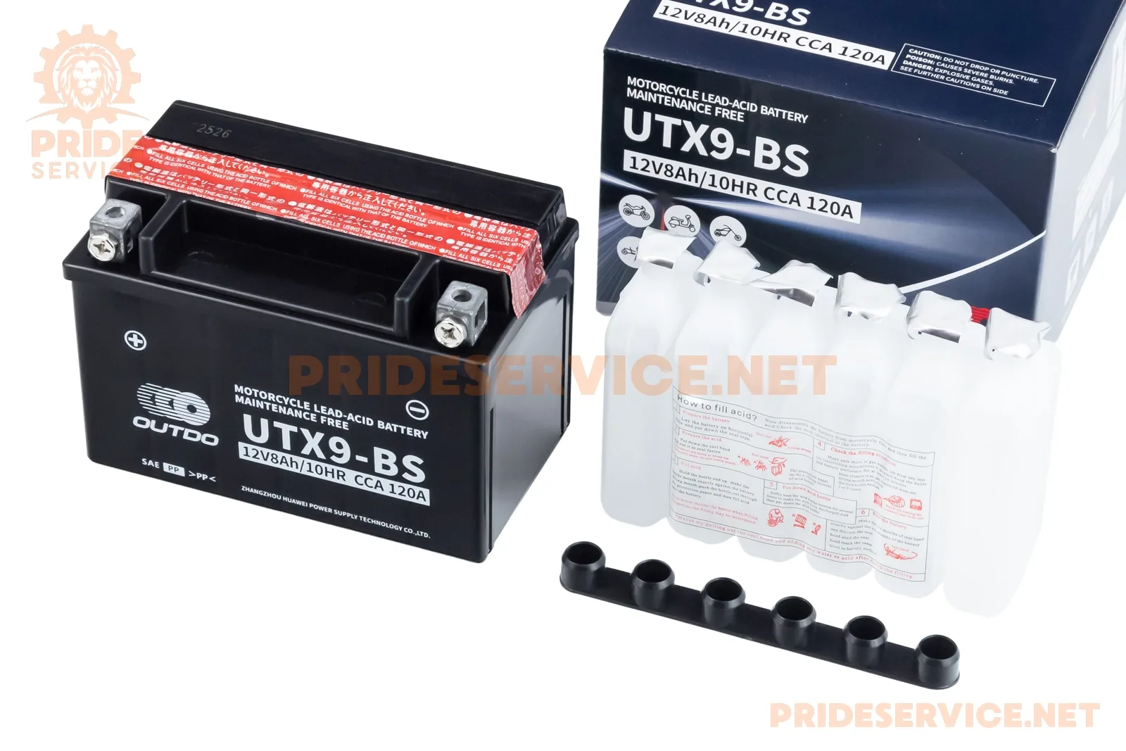 Акумулятор 12V8Ah UTX9-BS кислотний (L150*W87*H105мм) (P_348205)