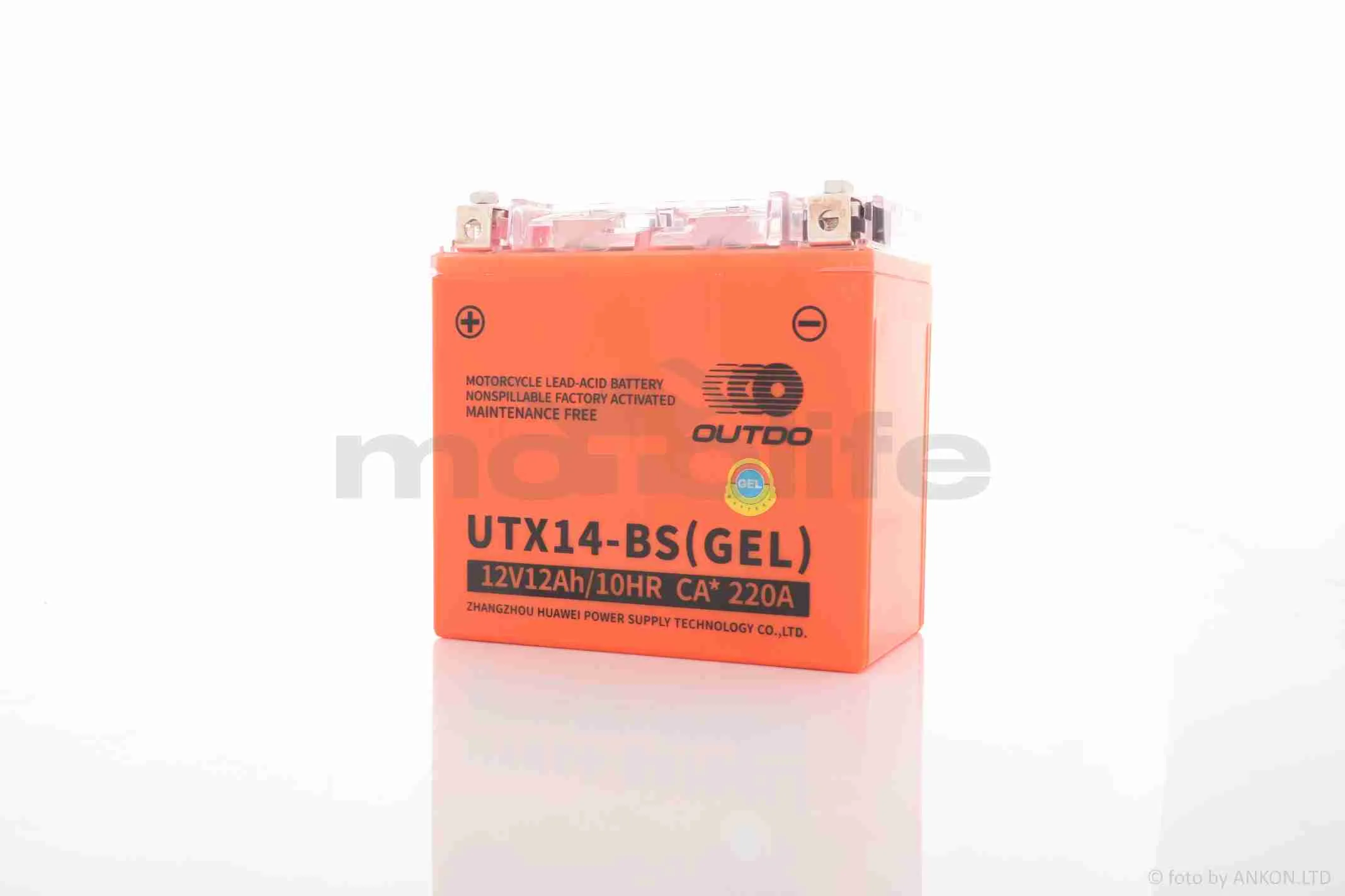 Акумулятор  GEL  12V  12A  148-85-145mm  UTX14L-BS  