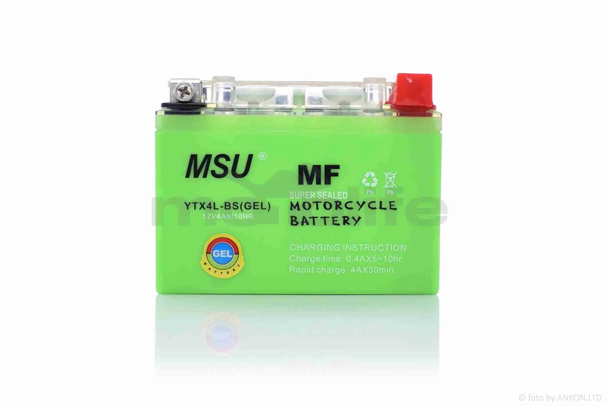 Акумулятор  GEL  12V  4A  113-70-85mm  YTX4L-BS  