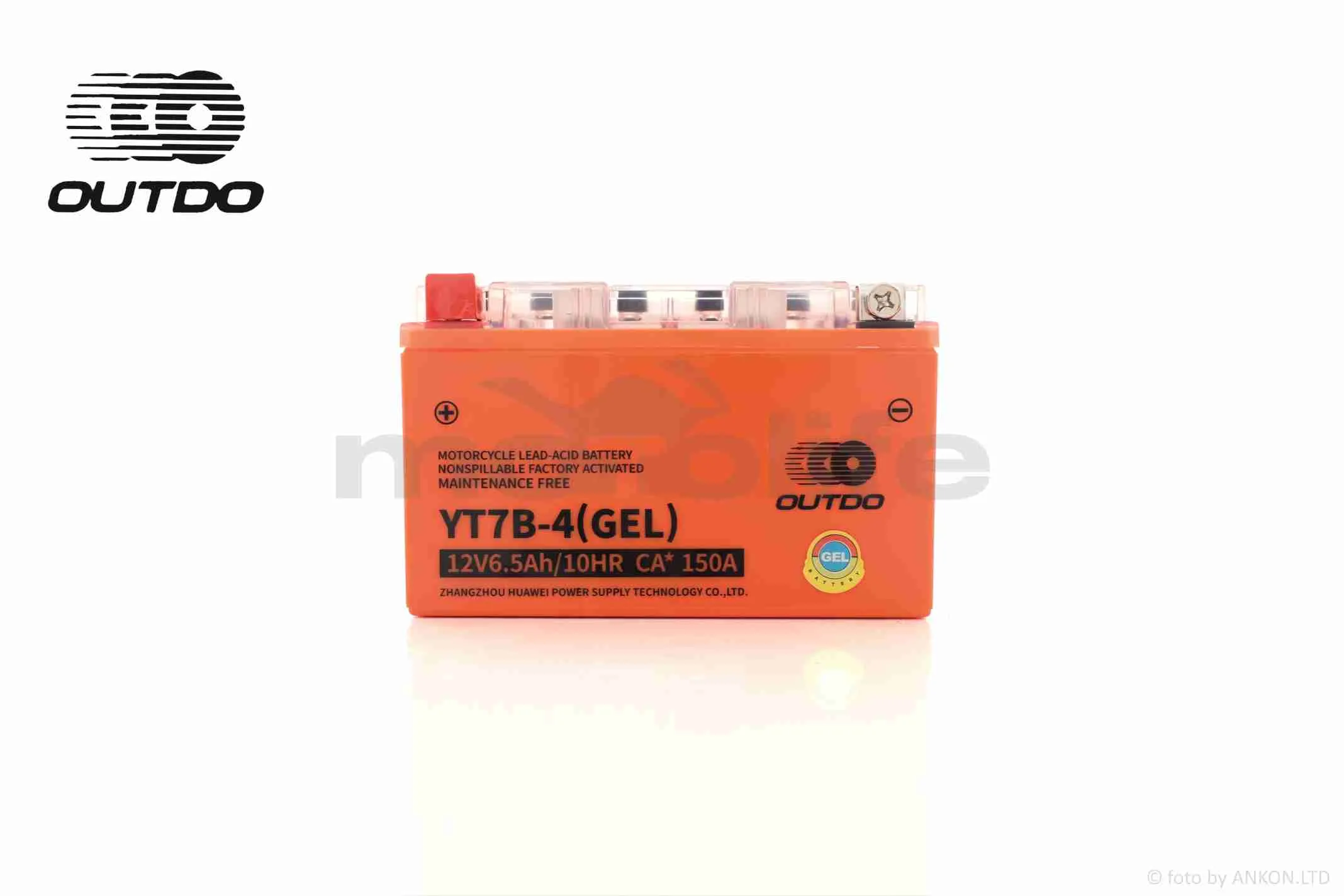 Акумулятор  GEL  12V  7A  150-65-94mm  YT7B-4  вузький, низький  